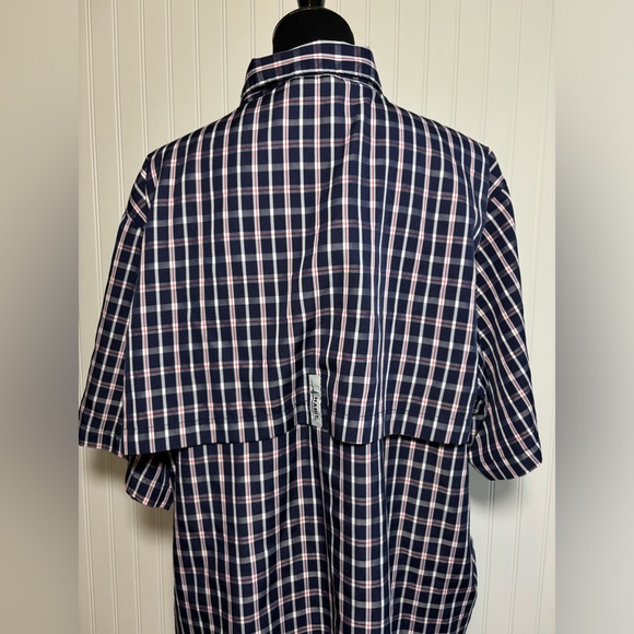 Habit Men’s Short Sleeve Plaid Shirt Button Up Size XL Solar Factor Hiking Camp - Picture 7 of 16